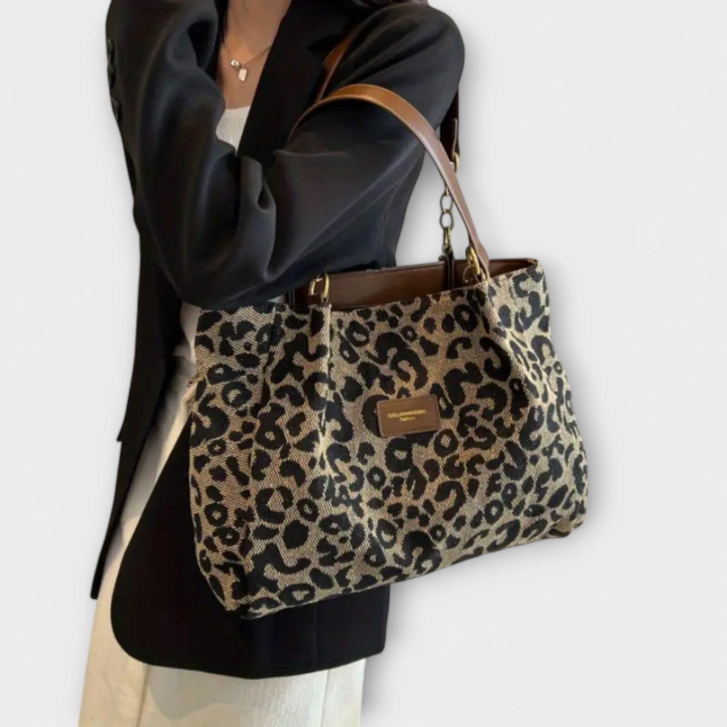 Lily - Leopard Canvas Tote
