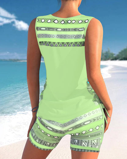 Sylvia - Tankini Featuring Geometric Print
