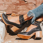 Elsa | Vintage Leather Strap Heels