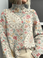Lisia™ | Vintage Flower Knit Turtleneck