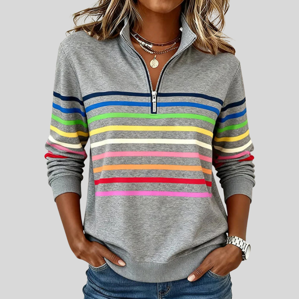 Horelle™ | Colourful Striped Sweater