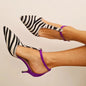 Mindy - Zebra Print Heels