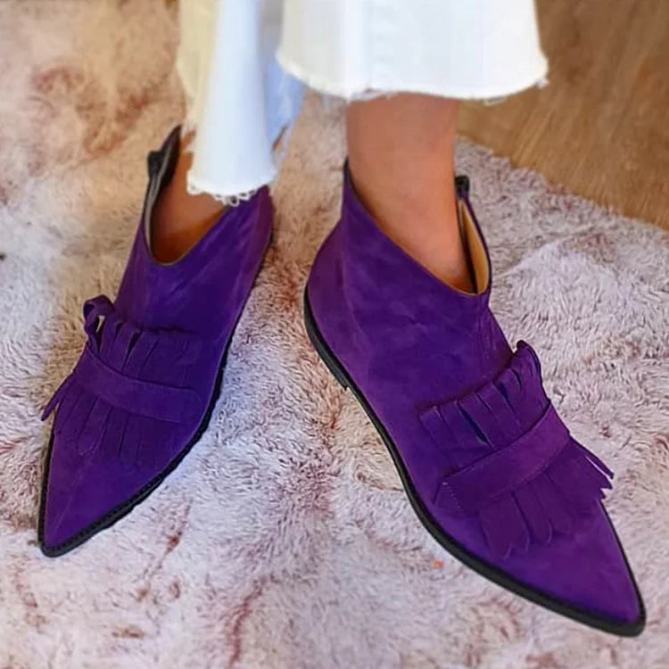 Loisa - Boho Fringe Boots