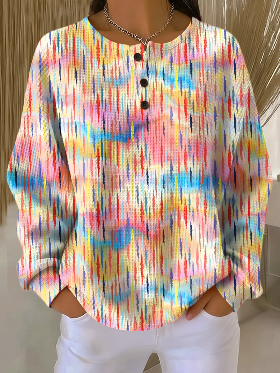 Sofia | Colorful Sweater with Raindrop Pattern