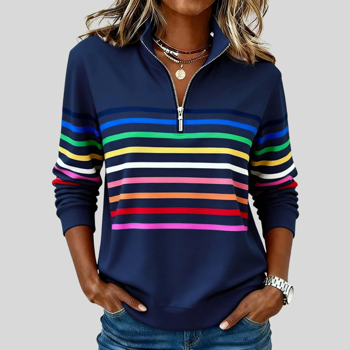 Horelle™ | Colourful Striped Sweater