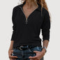 MAUREEN – ZIP COLLAR TOP