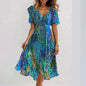 Juniper - Vibrant Abstract Midi Dress