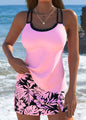 Daniella | Tropical Plants Print Tankini Set