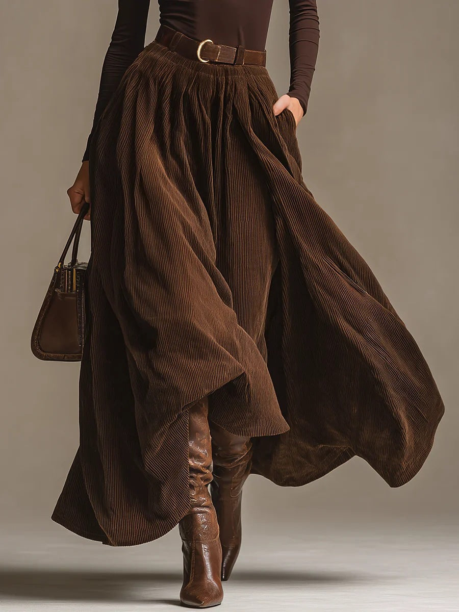 Lunori™ | Aveline Two-Piece Set (Turtleneck & Maxi Skirt)