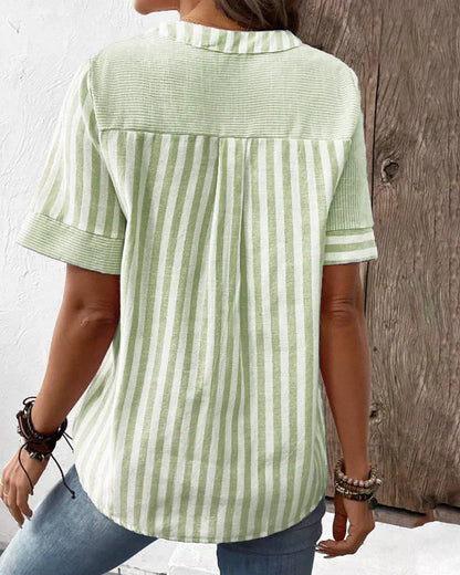 Talia - Elegant Striped Blouse