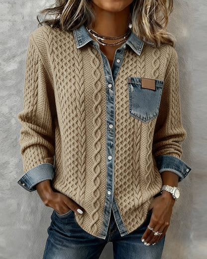 Juliane | Denim Patchwork Shirt