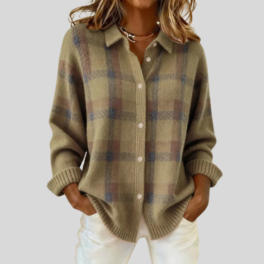 Celinea™ | Retro Check Sweater