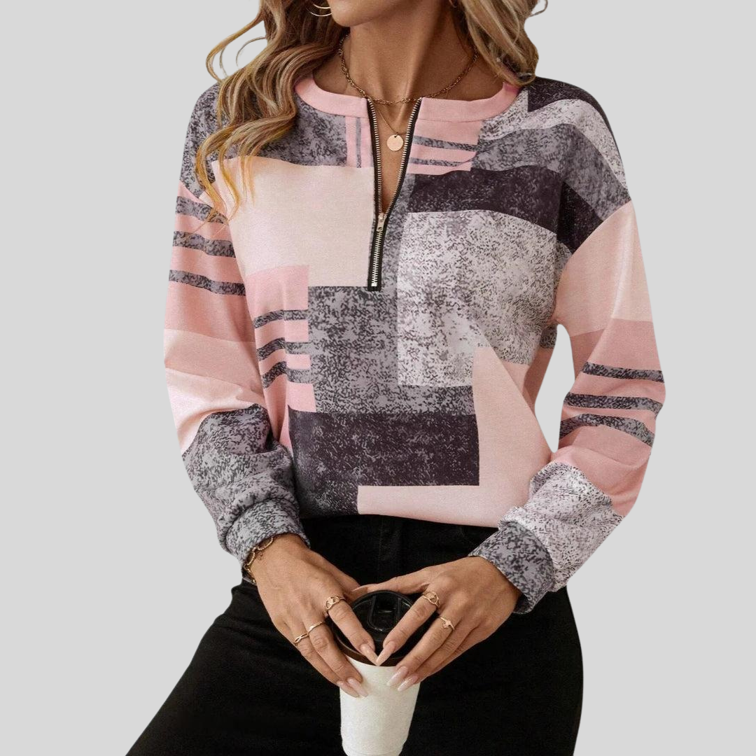 STACEY™ - Elegant Half-Zip Sweater