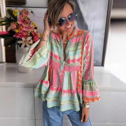 Sirenia - Boho Printed Top