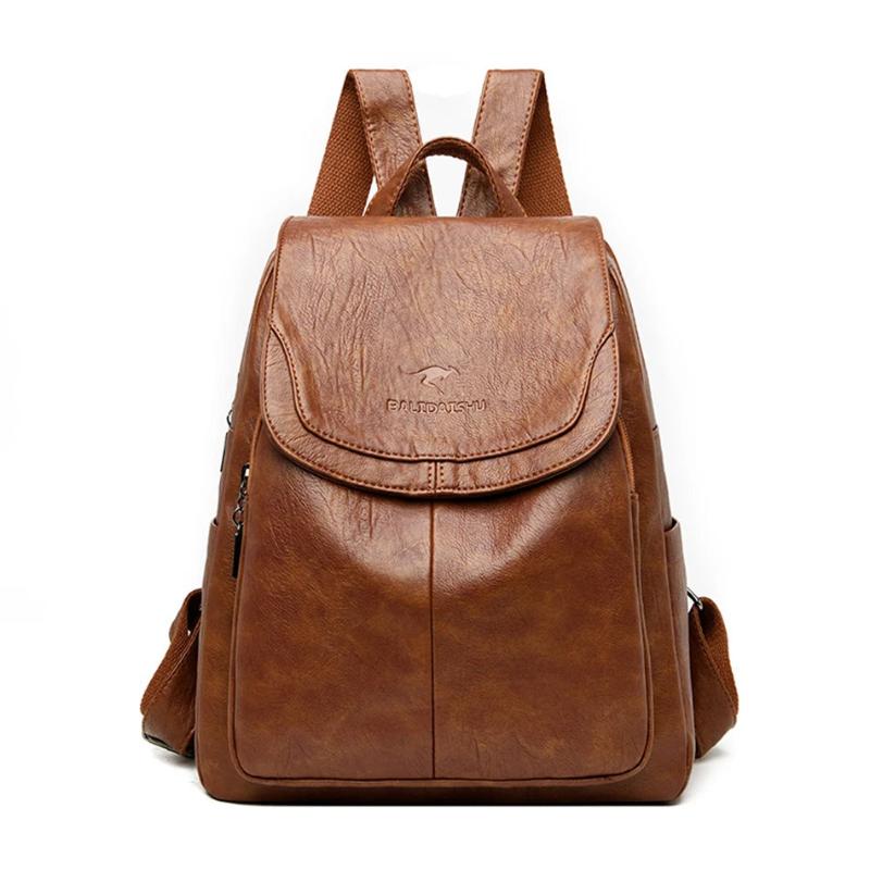 Ellie - Secure Leather Backpack
