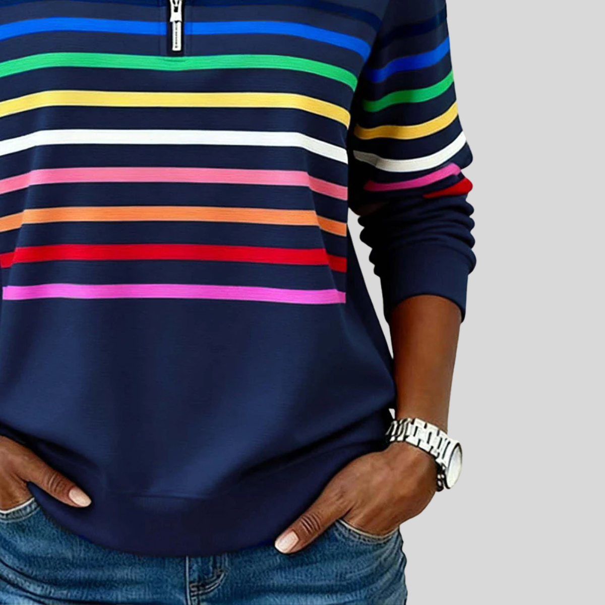 Horelle™ | Colourful Striped Sweater