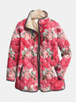 FREYA | Charming Quilted Jacket with Pink Floral Print