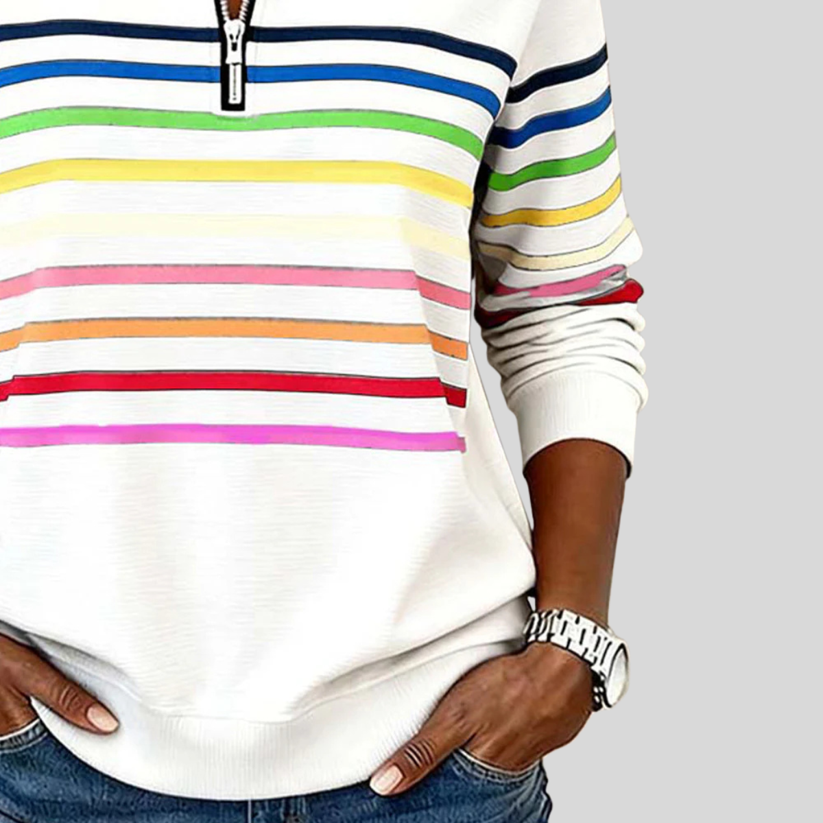 Horelle™ | Colourful Striped Sweater