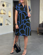 Ellanore - Geometric Print Polo Dress