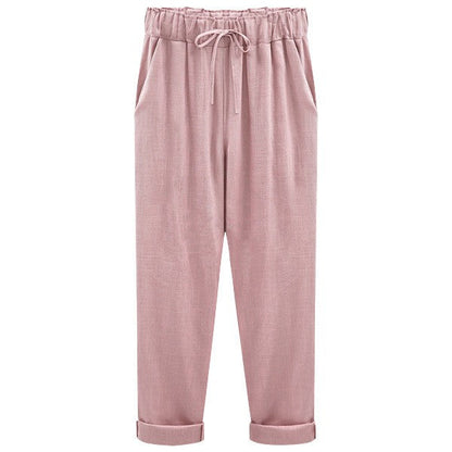LUISA | Zomerse linnen-katoenen broek voor dames