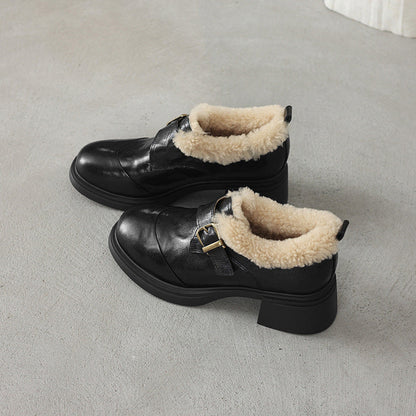 Ellesmere Shearling Leather Oxford Heels