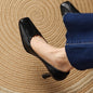 Marisol Leather Square-Toe Pumps