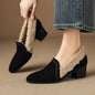 Caldena Shearling Leather Heels