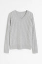 Sunniva | V-Neck Cable-Knit Sweater