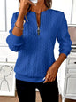 Lynne | Cable-Knit Zip Sweatshirt