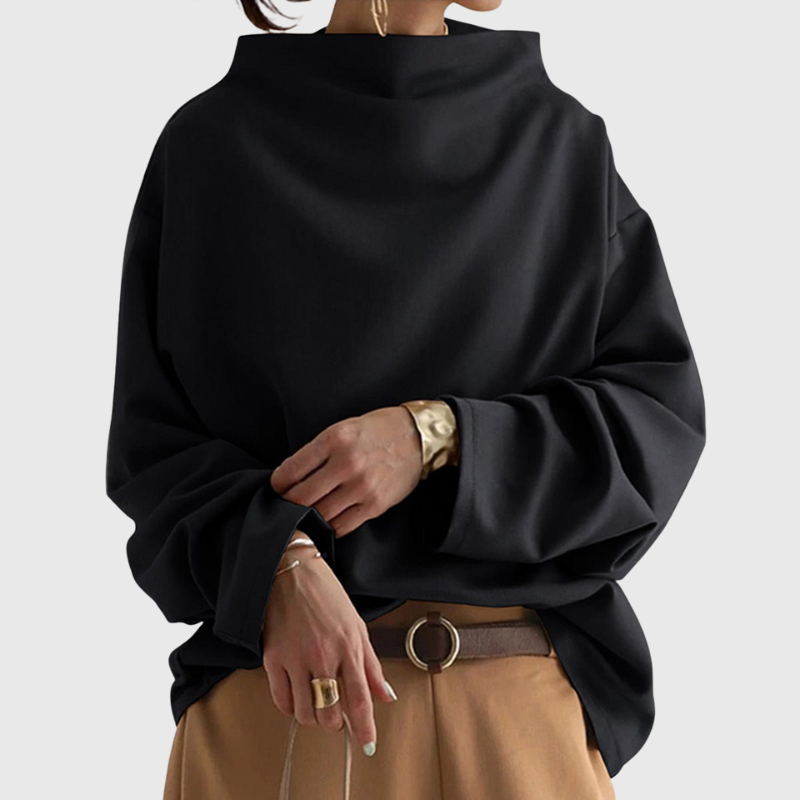 Maeve | High-Neck Drape Top