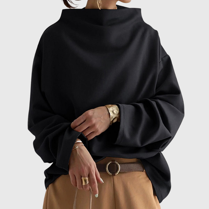 Maeve | High-Neck Drape Top