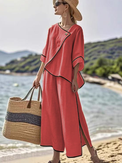 Chic linen boho set