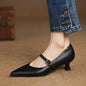 Eloria Leather Kitten Heels