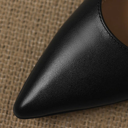 Calenne Leather Kitten Heels