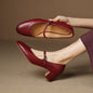 Caelen Leather Block Heels