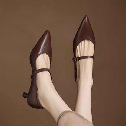 Eloria Leather Kitten Heels
