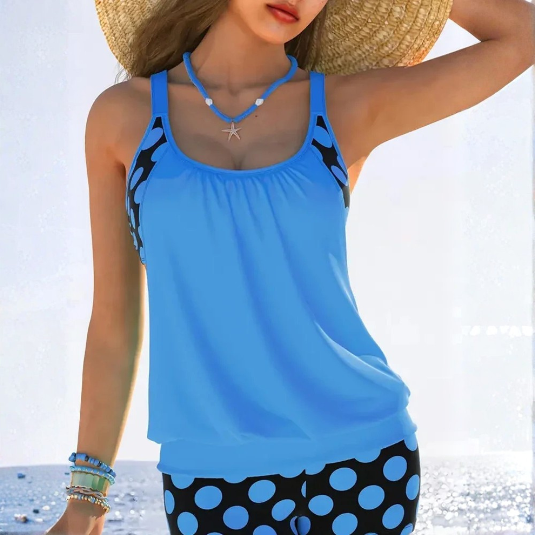 Azaria | Polka Dot Hollow-Out Bikini Set