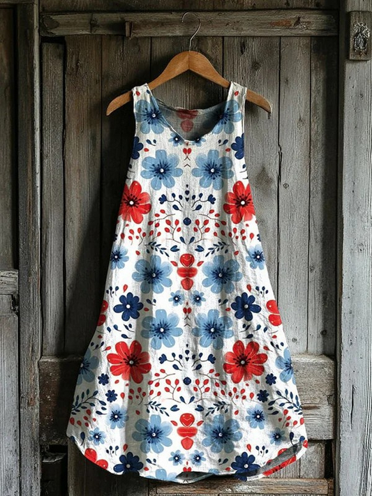 Summer Bloom Art Tank Dress