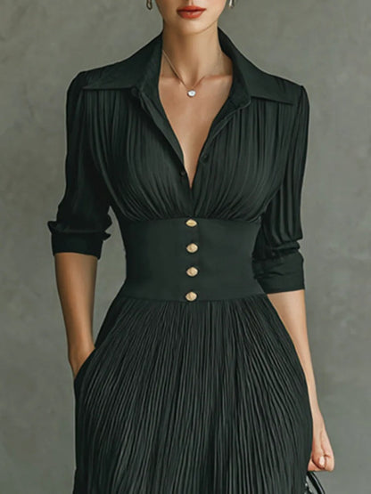 Maéline - Chic Fitted Waist Dress