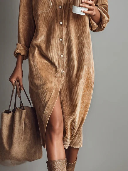 Aurovia - Chic Flared Hem Dress