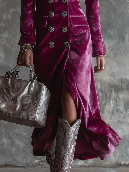 Lunori™ Victoria | Velvet Blazer Dress