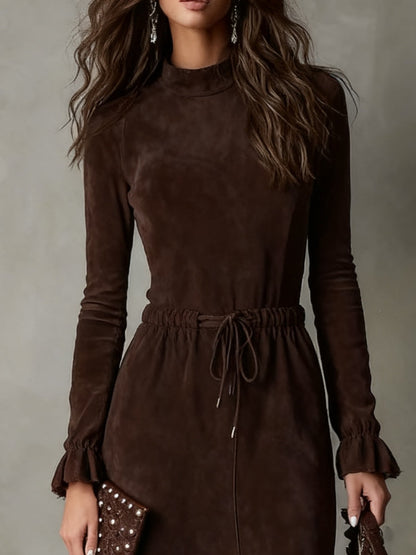 Lunori™ | Isla Suede Midi Dress