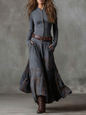 Lunori™ | Michelle Suede Maxi Dress