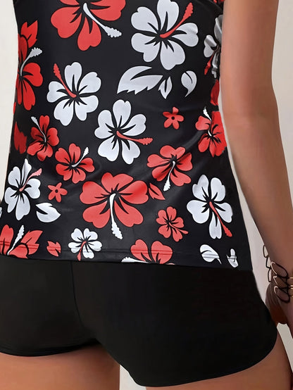 Elena | Floral Print Tankini Set
