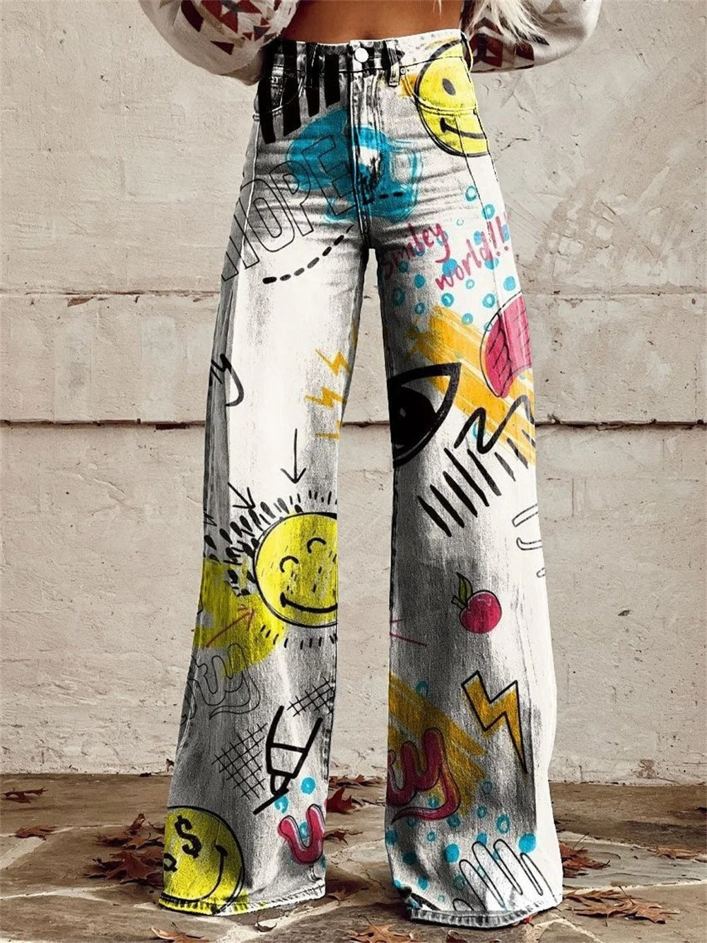 Hannah™ - High Waisted Wide Leg Trousers
