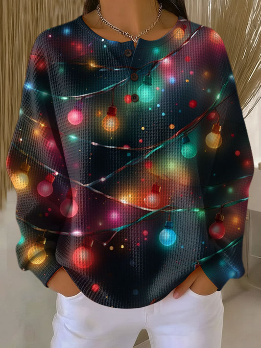 Sanna | Christmas Sweater with Lanterns and Cozy Vibes
