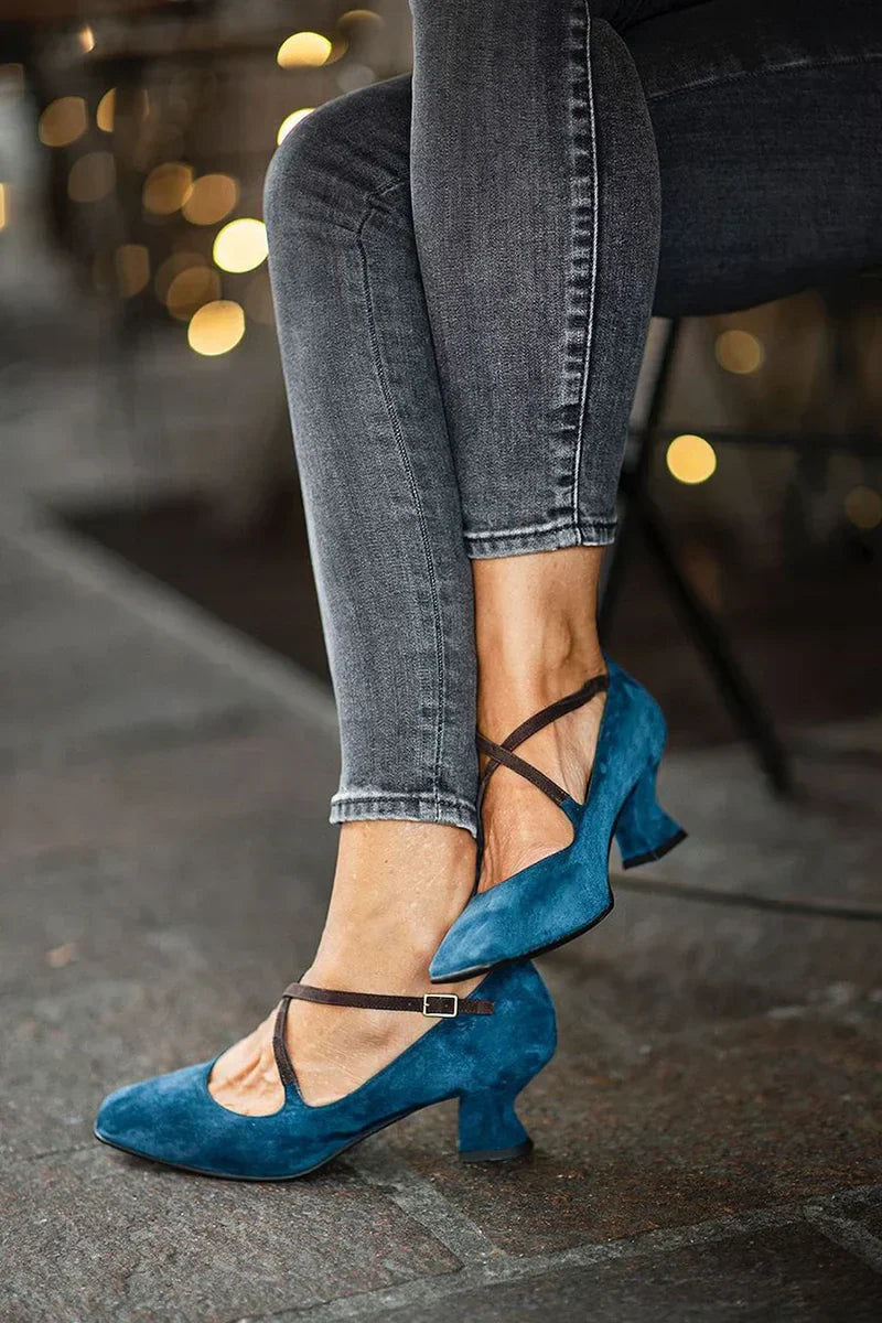 Amber | Elegant Strap Mid-Heels