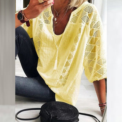 Auralee - Chic Accent Blouse