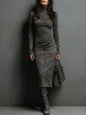 Ava | Suede Midi Dress